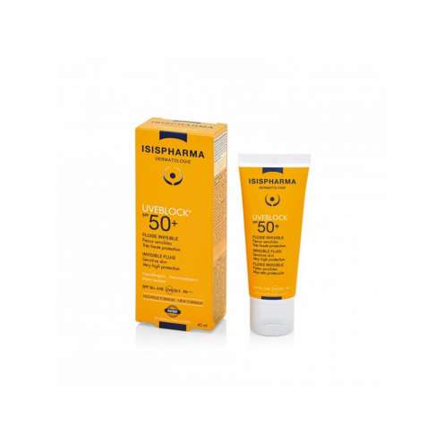 ISISPHARMA Uveblock 50+ Fluid Invisible - Very high sun protection protection fluid, 40 ml.